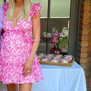 Pink Floral Party Dress